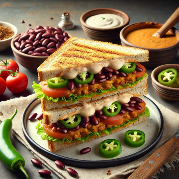 Mexican Bean Sandwich